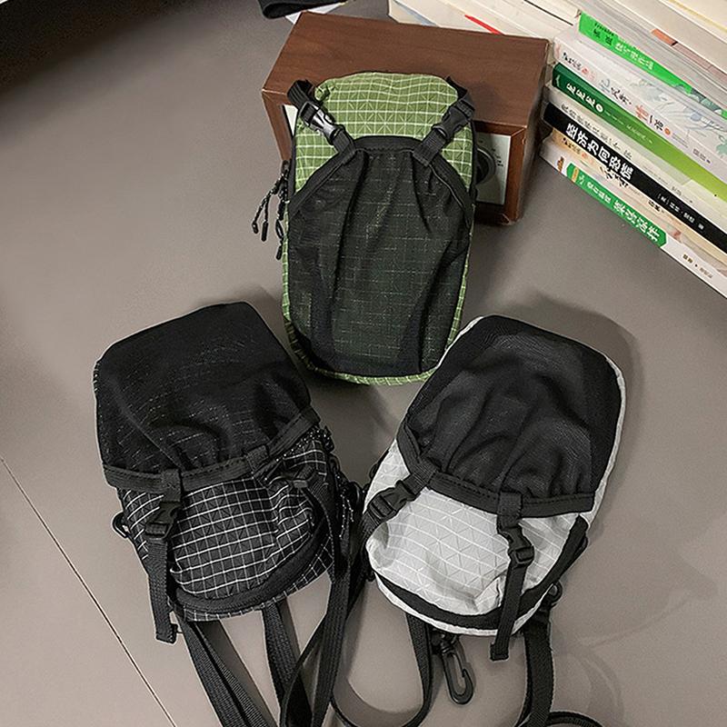 1Pc Water Bottle Holder Bag Phone Pocket And Quick-Adjust Strap Waterproof 420D Nylon For Cycling Hiking Camping Essentials