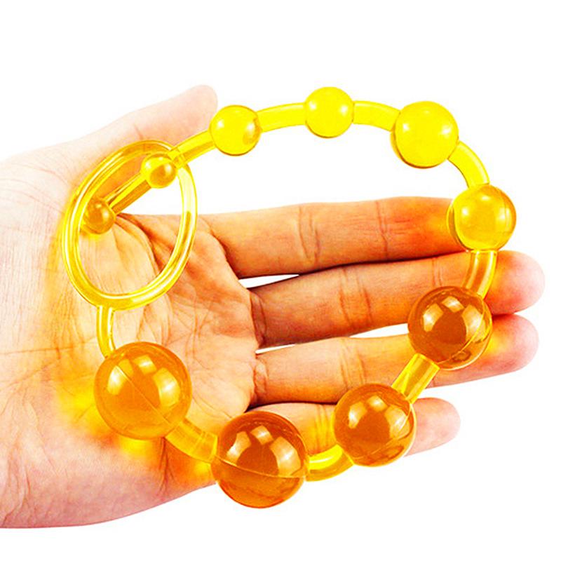 10 Beads Soft Rubber Anal Plug Beads Long Orgasm Vagina Clit Pull Ring Ball Butt Toys Adults Women Stimulator Sex