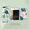 Women Green Cards Protecting Credit Card Holder with Lanyard String Student Plant Print Bus ID Name Badge Plastic Card Cover