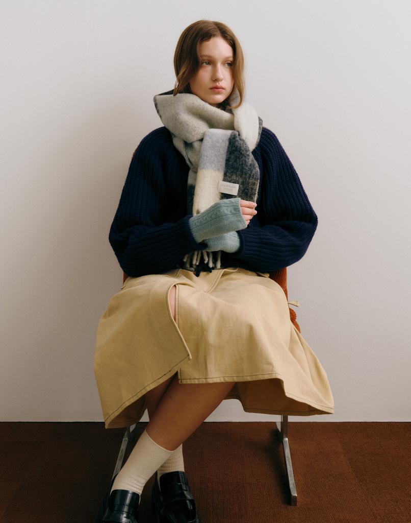 JILLSTUART ACC [Gloves] Wool-Cashmere Blend Cable Knit Fingerless Hand Warmers 3 Colors