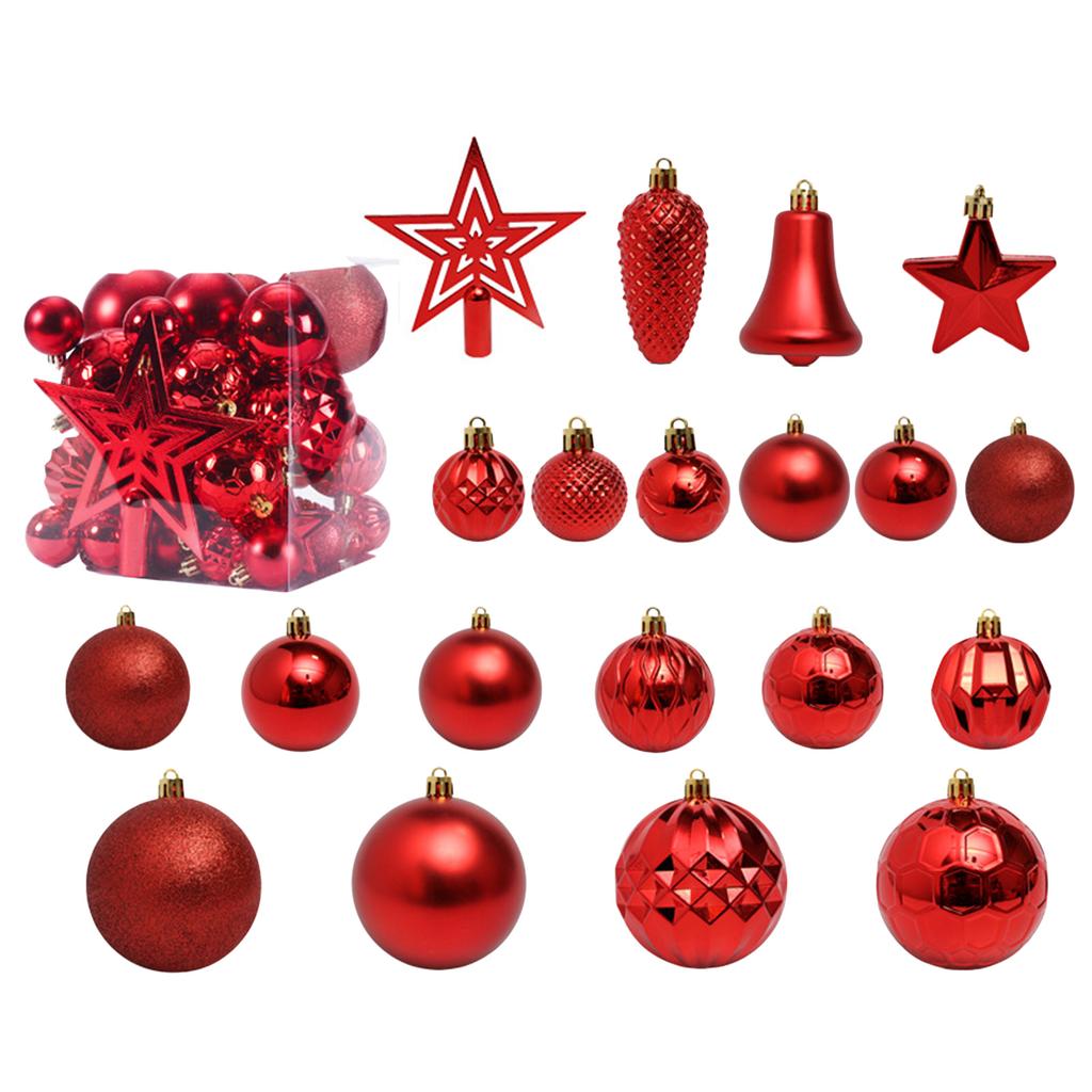 45Pcs/1 Set Christmas Balls Christmas Tree Hanging Ornaments Xmas Tree Pendants Christmas Tree Holiday New Year Decoration