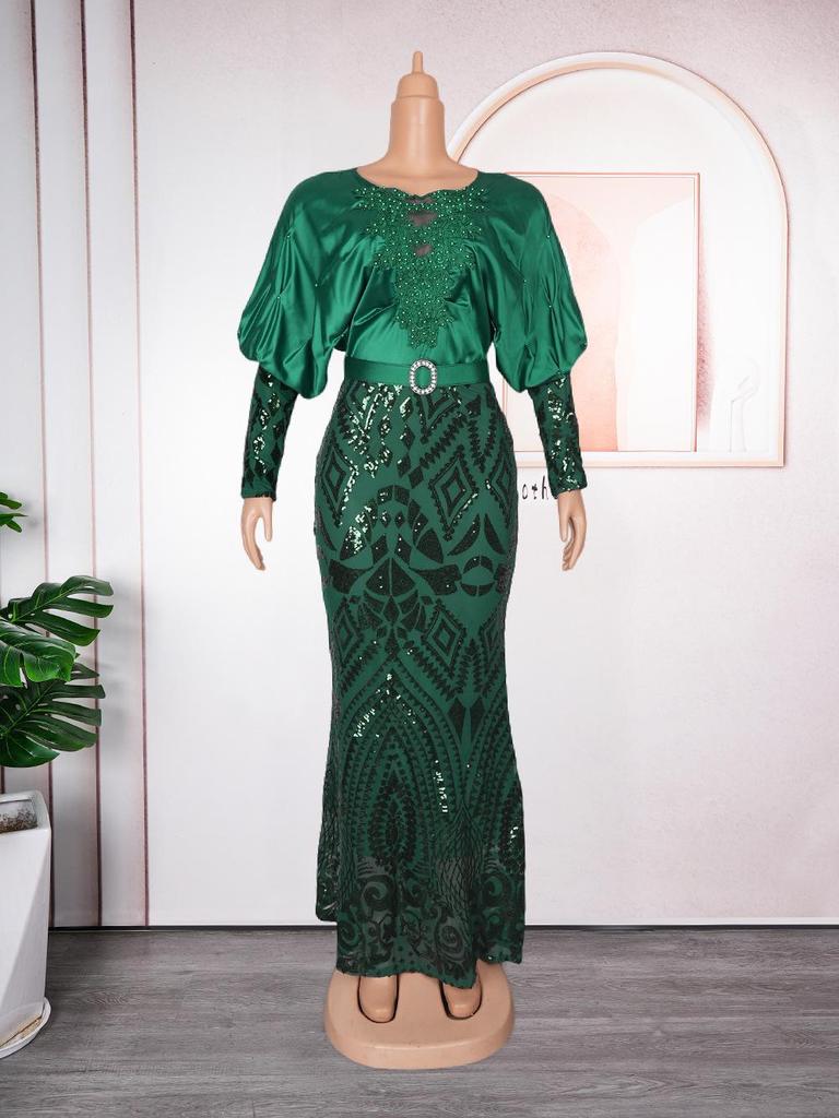 Elegant Plus Size Sequin Party Evening Dress for Women