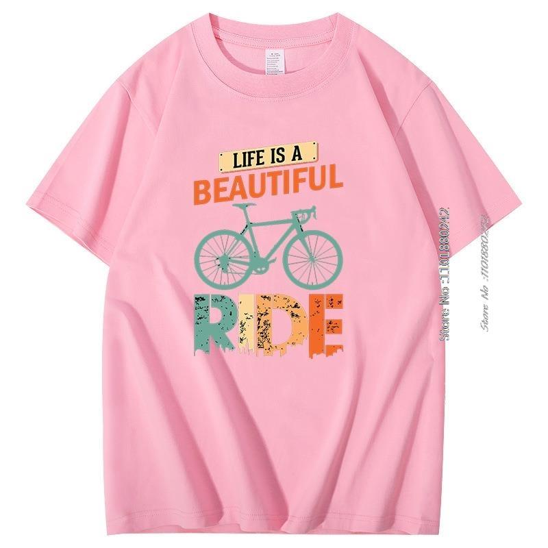 Life Is A Beautiful Ride Retro Graphic T Shirts Cotton New Shirts And Tshirts Big Size Short Sleeve T Shirt Mens Print T Shirt