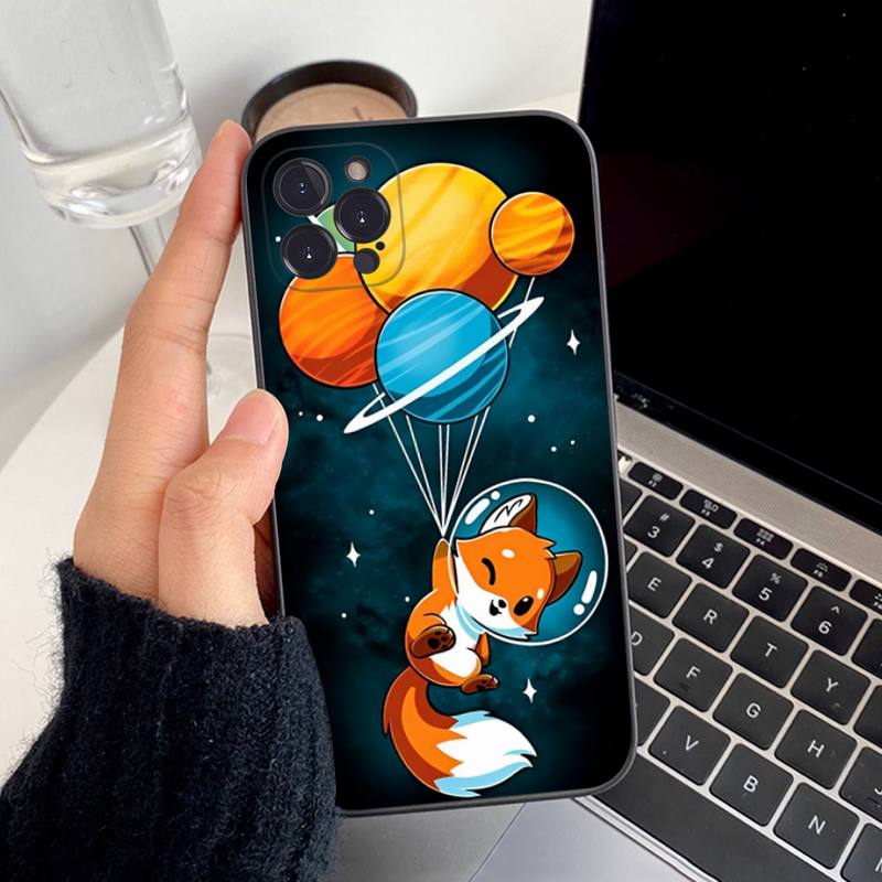 Cartoon Animal Fox Phone Case For iPhone 14 11 12 13 Mini Pro XS Max Cover 6 7 8 Plus X XR SE 2020 Funda Shell
