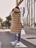 2021Wish European & American Solid Color Hooded Single-Breasted Mid-Length Cotton Vest Slim Cardigan Jacket