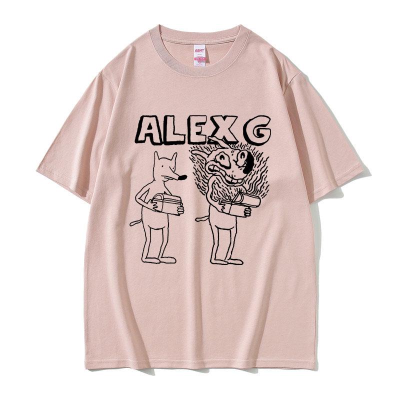 Sänger Alex G Print T-Shirt Männlich Sommer Freizeit T-Shirts Kurzarm Herren Damen Mode Lustiges Mode T-Shirt Unisex Vintage T-Shirt