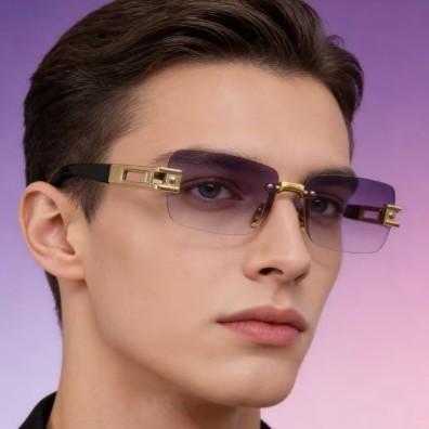 Frameless Trimmed Square Adult Sunglasses Sunglasses Women'S Fashion Commuter Sunglasses