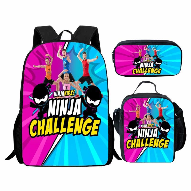 Drukāta Ninja Kidz pamatskolas soma, trīsdaļīgs