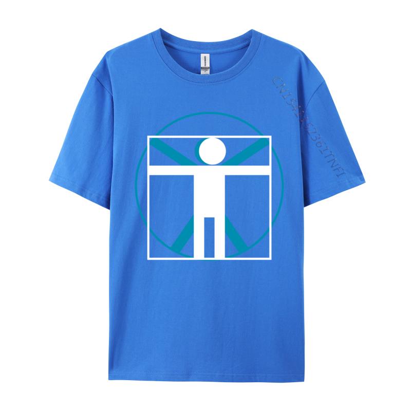 Simple Vitruvian New Arrival Slim Fit Normal Top T-Shirts O-Neck Cotton Fabric Men's Tops Shirt Normal Tee Shirt