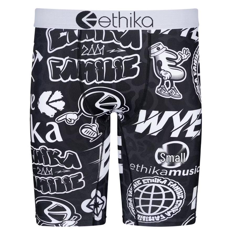 

Чоловіча дихаюча квадратна білизна ETHIKA: Модні спортивні труси з принтом, плавки для фітнесу, пляжні штани. XL EU size (160-180 jin)