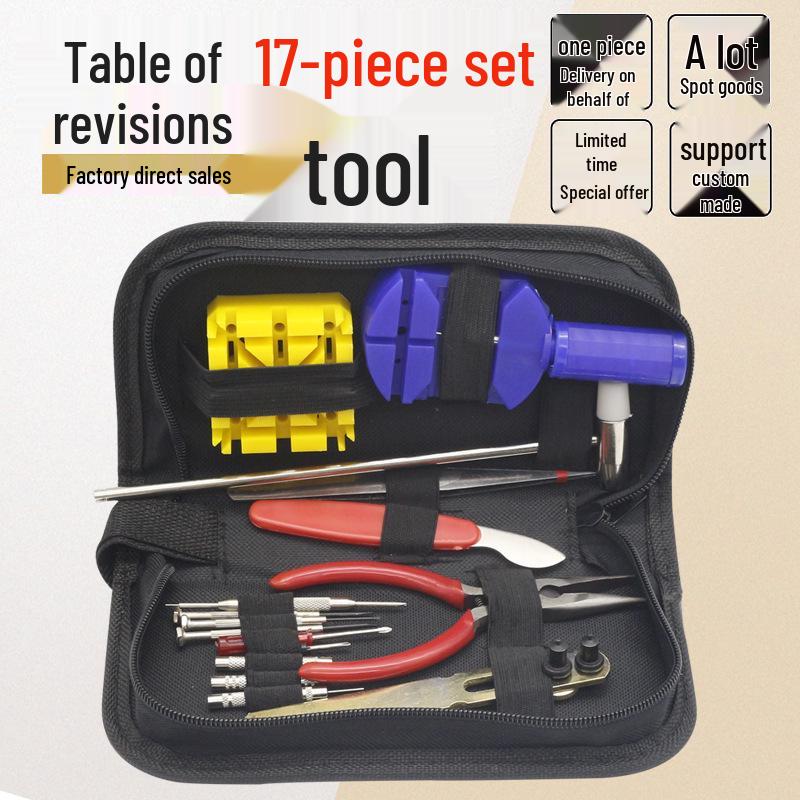 147-Piece Watch Repair Tool Set with Opener and Tool Bag