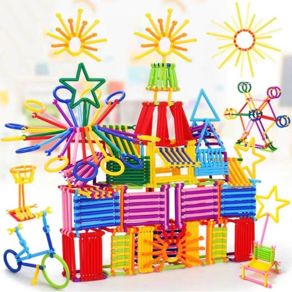 300/500/800/1000/1200Pcs Plastic 3D Building Blocks Children's Montessori Toys  Baby Development