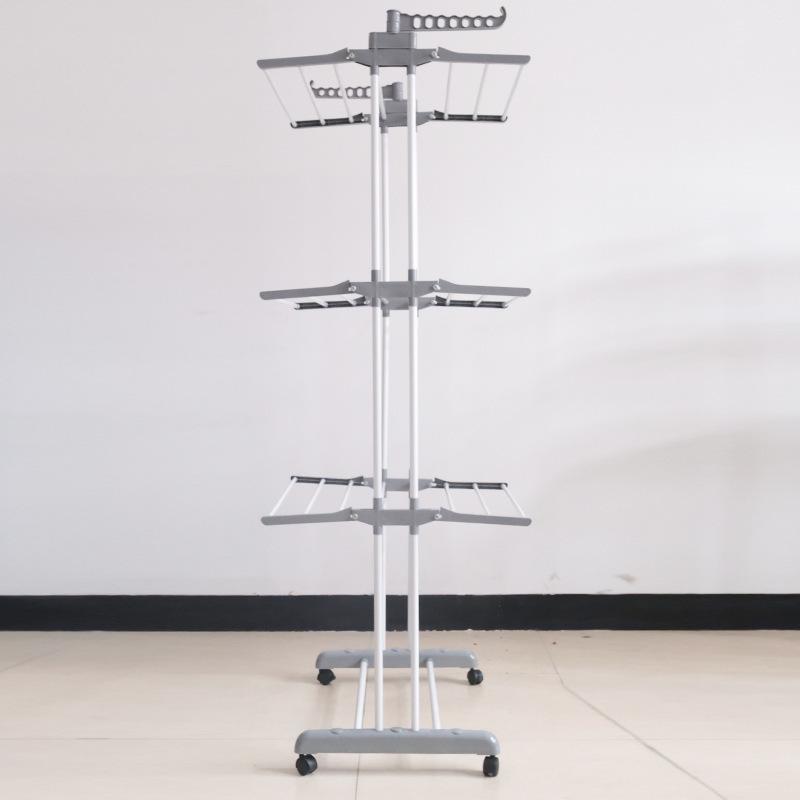 Expandable Three-Layer Rack: Towel, Clothes, Shoe Dryer & Coat Stand