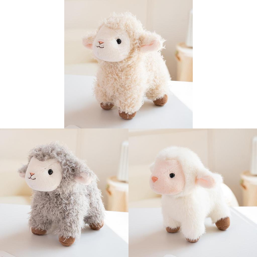 Cute Curly Wool Sheep Plush Toy With Pp Cotton Filling For Children And Gift Giving