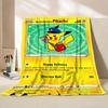 Pokémon Kaart Karakter Cartoon Flanellen Plaid Deken voor Slaapkamer Bed Bank Lunchpauze Picknick Reisdekens Kinderen Zachte Cadeaus