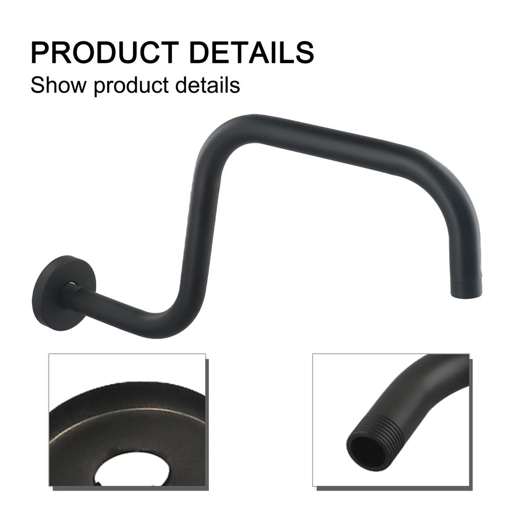 13inch Shower Bracket With Flange Ceiling Mount Shower Head Extension Rainfall Shower Arm Bath Sprayer Head Adapter Accessories