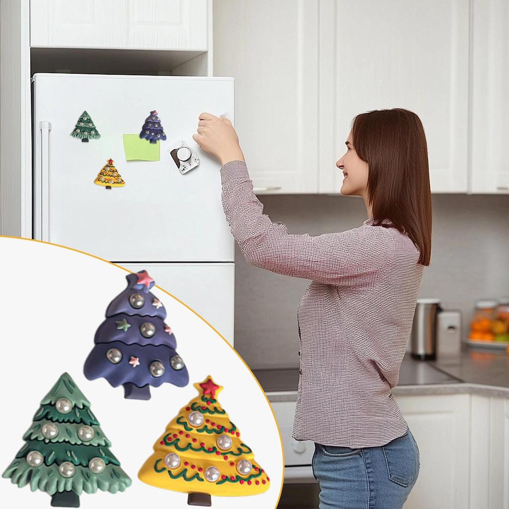 Refrigerator Magnets Christmas Magnetic Refrigerator Decoration Magnet Christmas Tree Fridge for Whiteboard Office And Winter