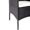 4 Piece Garden Lounge Set with Cushions Poly Rattan Black