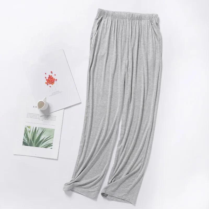 Modal Pajama Pants Thin Men's Spring and Summer Homewear Long Trousers Men's Home Pants Large Size Mosquito-Proof Sleep Pants