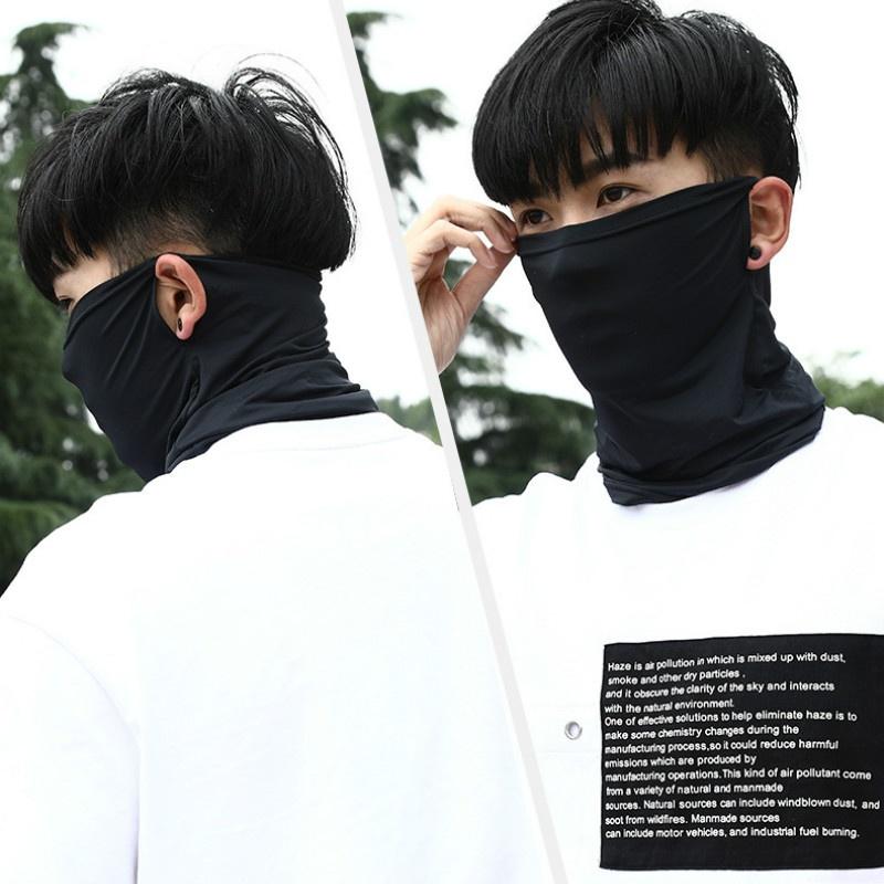 7colors 1Pcs Outdoor Riding Mask Headbands Sunscreen Ice Silk Head Scarf Street Cycling Face Mask Summer