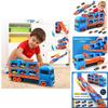 Childrens Large Track Car Set With Collapsible Metal Vehicles For Indoor Play And Development