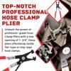 Universal Hose Clamp Pliers 4Pcs Set for Car Oil Pipe Separation Heavy Duty Filter Clamp Tools Mechanic Engine Repairs