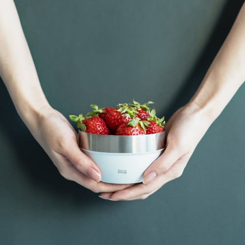 Thermo Mug SB23-32 Stackable Bowl, 320ml, Black, Double-walled Vacuum-Resistant