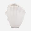 White Beauty Ceramic Vase In the Shape of a Flower Petal