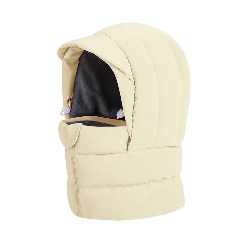 Fleece Lined Winter Hat Face Mask With Neck Cover For Cycling And Winter Commute бежевый