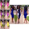 Elegantes Buntes Sexy Mode Bodycon Damenkleid Ärmellos Figurbetont Freizeit Schlankes Design