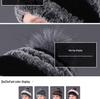 Women's Fur Hat with Rex Rabbit and Fox Fur Pompon for Autumn and Winter