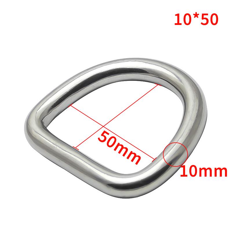 304 Stainless Steel D-Ring for Surfboard & Diving Accessories - Seamless Semicircle Inflatable Boat Buckle