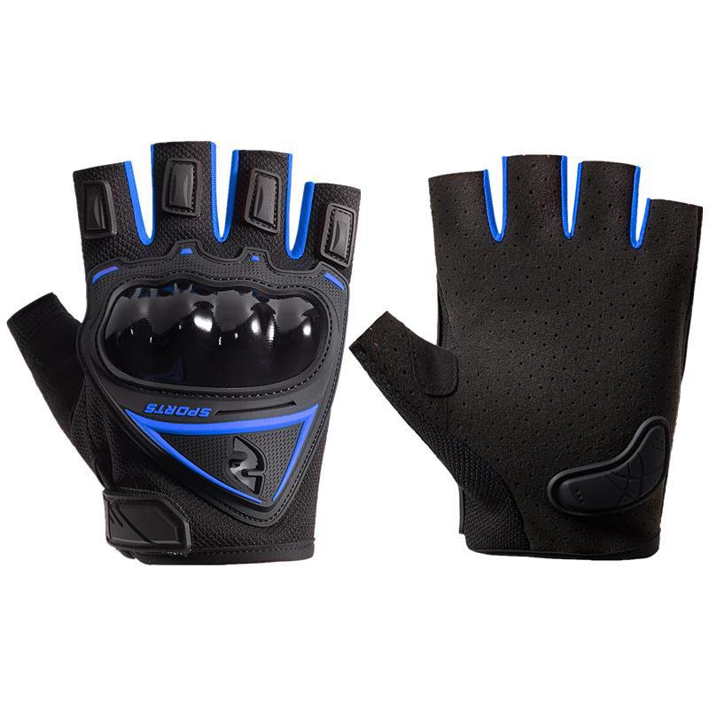 Motorcycle Riding Gloves Men and Women Anti-collision Shell Fighting Hard Shell Outdoor Sports Non-slip Half-finger Gloves