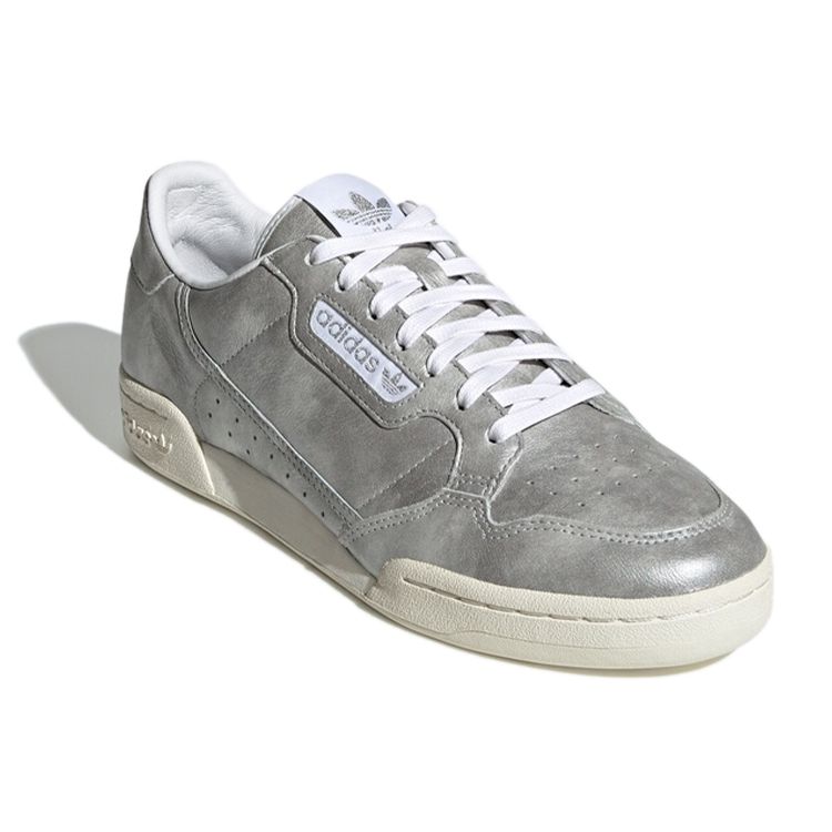 Adidas Originals Continental 80 Durable Low-Top Sneakers Unisex Sneakers Silver EE5390