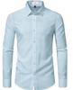 Camisa de Negocios de Manga Larga para Hombre sin Planchar - Antiarrugas y Ropa Casual de Verano