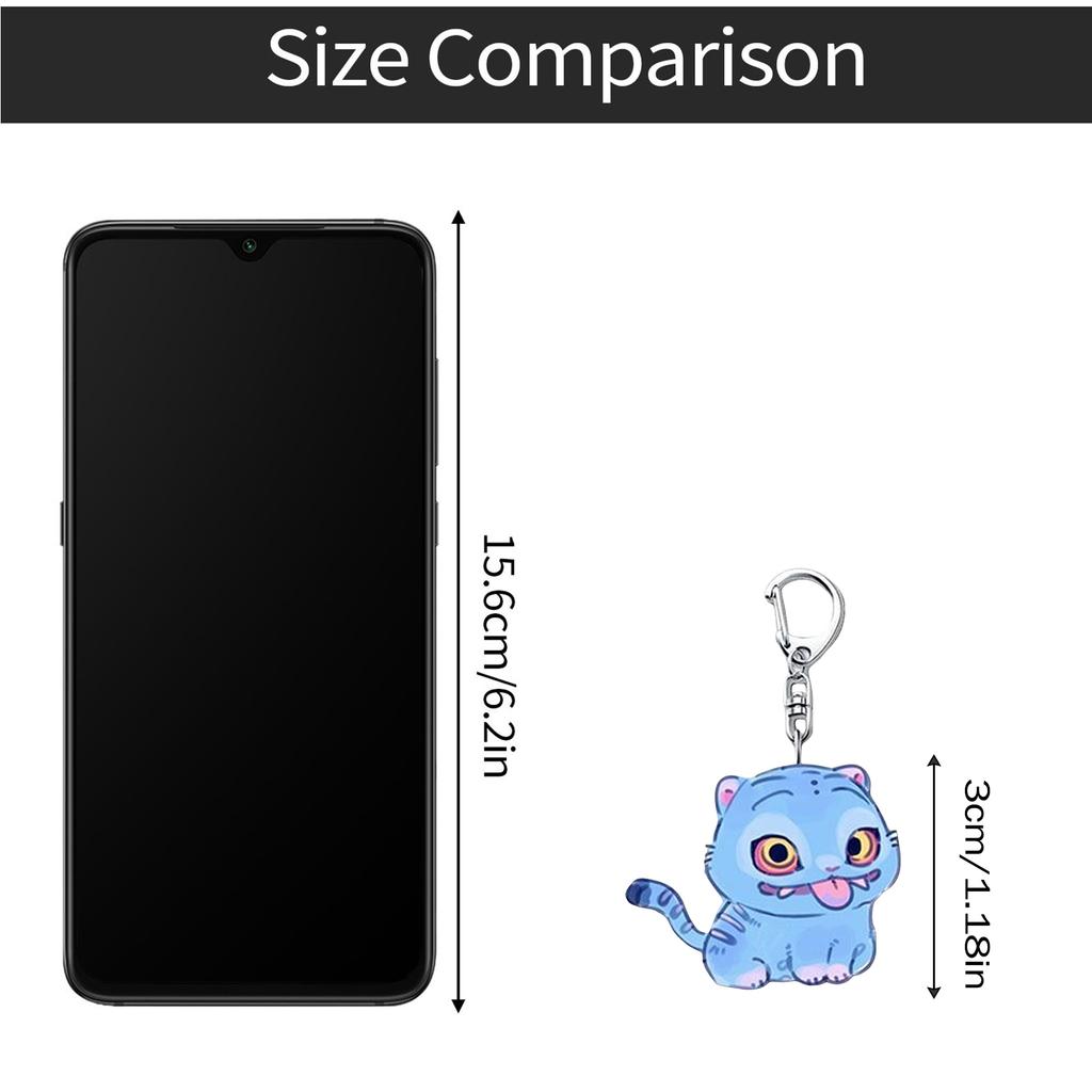 2d Acrylic Compass Support Stick Rocking Music Keychain Pendant Accessory