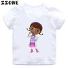 Doc McStuffins Clinic Girl Cartoon Kids Funny TShirts Cute Girls Clothes Baby Boys T shirt Summer White Children Topsooo5460