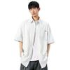 Izzueit Men's Vertical Striped Short Sleeve Casual Shirt