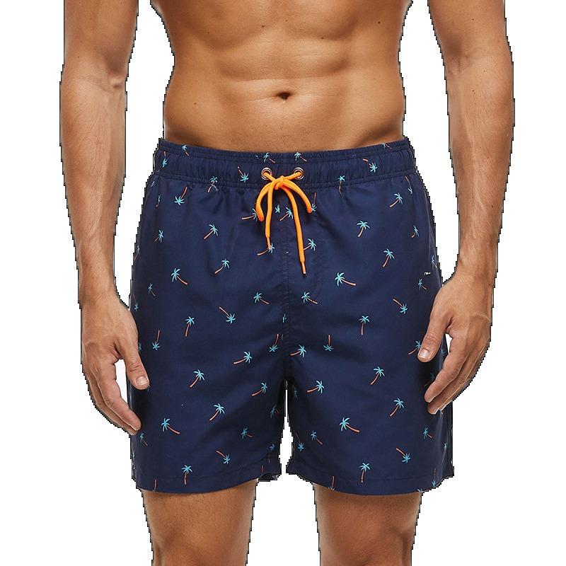 DATIFER Short de Sport pour Homme Maillot de Bain Nouveau Style Polyester Impression Fitness Pantalon de Plage Surfing Maillot de Bain