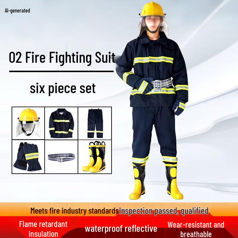 Firefighter Suit 02 Style 6-Piece Set