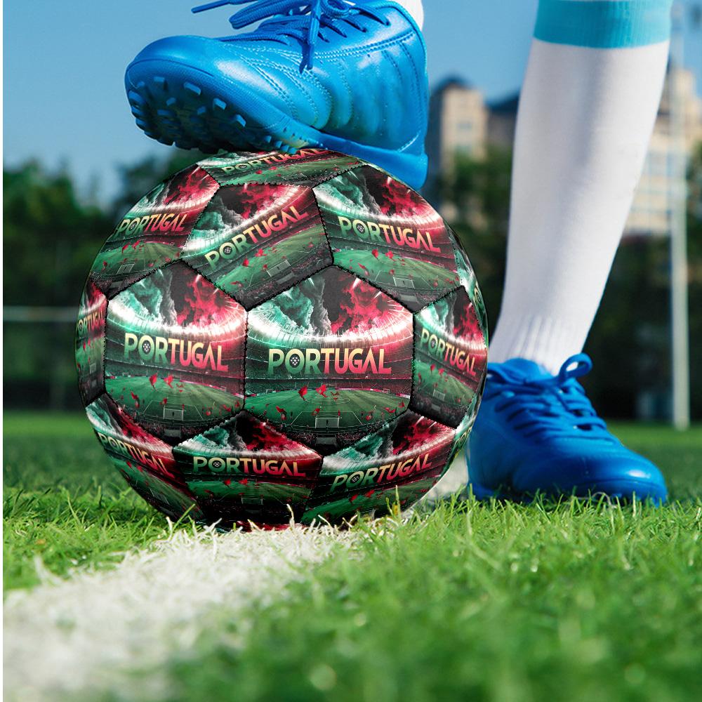 Portugal national football team Theme soccer ball Size 5 Soccer Ball Soft Touch Professional Training Football for Outdoor Sports