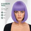 European & American Women's Bob Cut Wigs with Bangs - Short, Colored, Anime-Inspired Headwear for Halloween