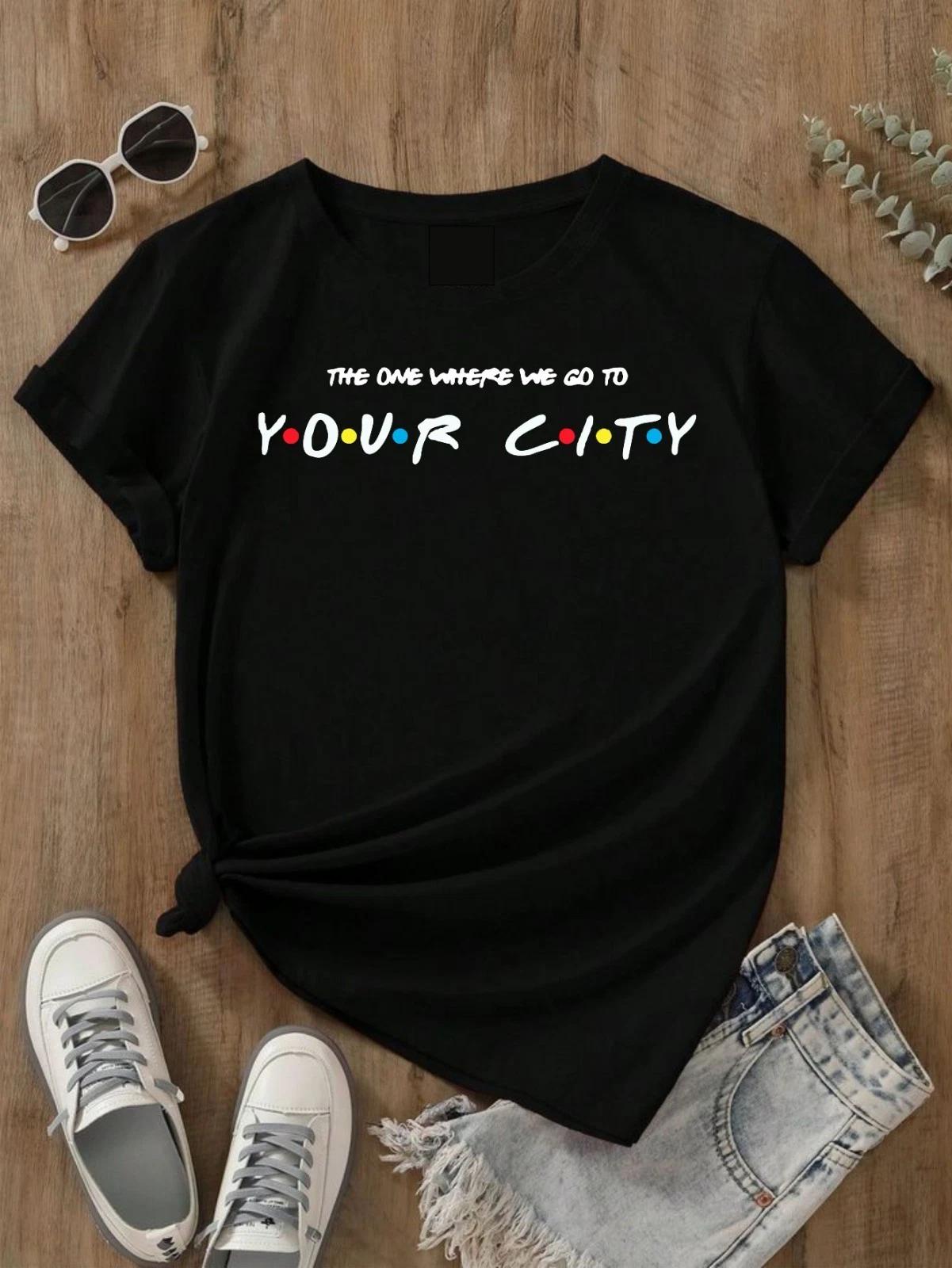 The One Where We Go To Custom Any City Friends Trip Vacation Souvenir T- Shirt L