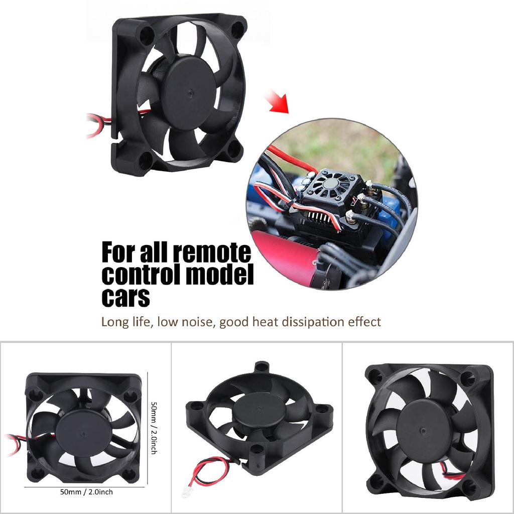 RC Motor Engine Cooling Fan Black DC Fan Car Parts