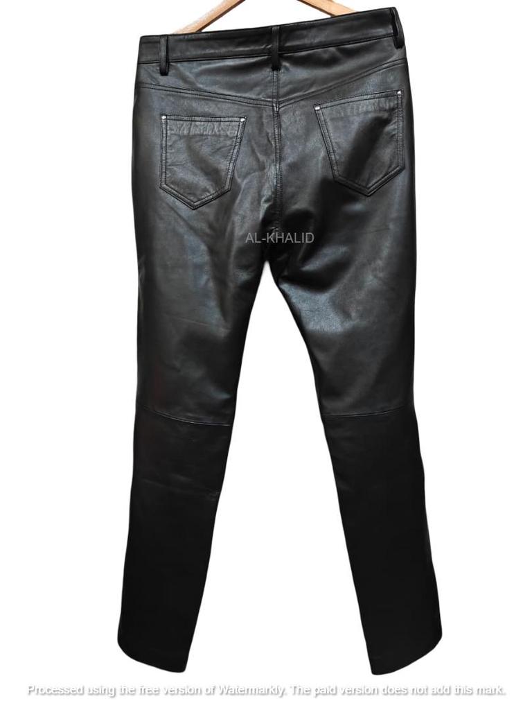 Men's Leather Pants Stylish Black Casual Biker Party Wear Genuine Lambskin Handmade