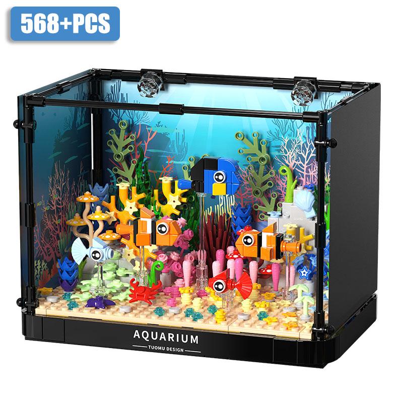 Urban-Region Top-Grade Moc Premium-Quality 568Pcs Top-Grade Clownfish High-Standard Coral First-Class Fish Combat-Armored-Vehicle Construction-Kit