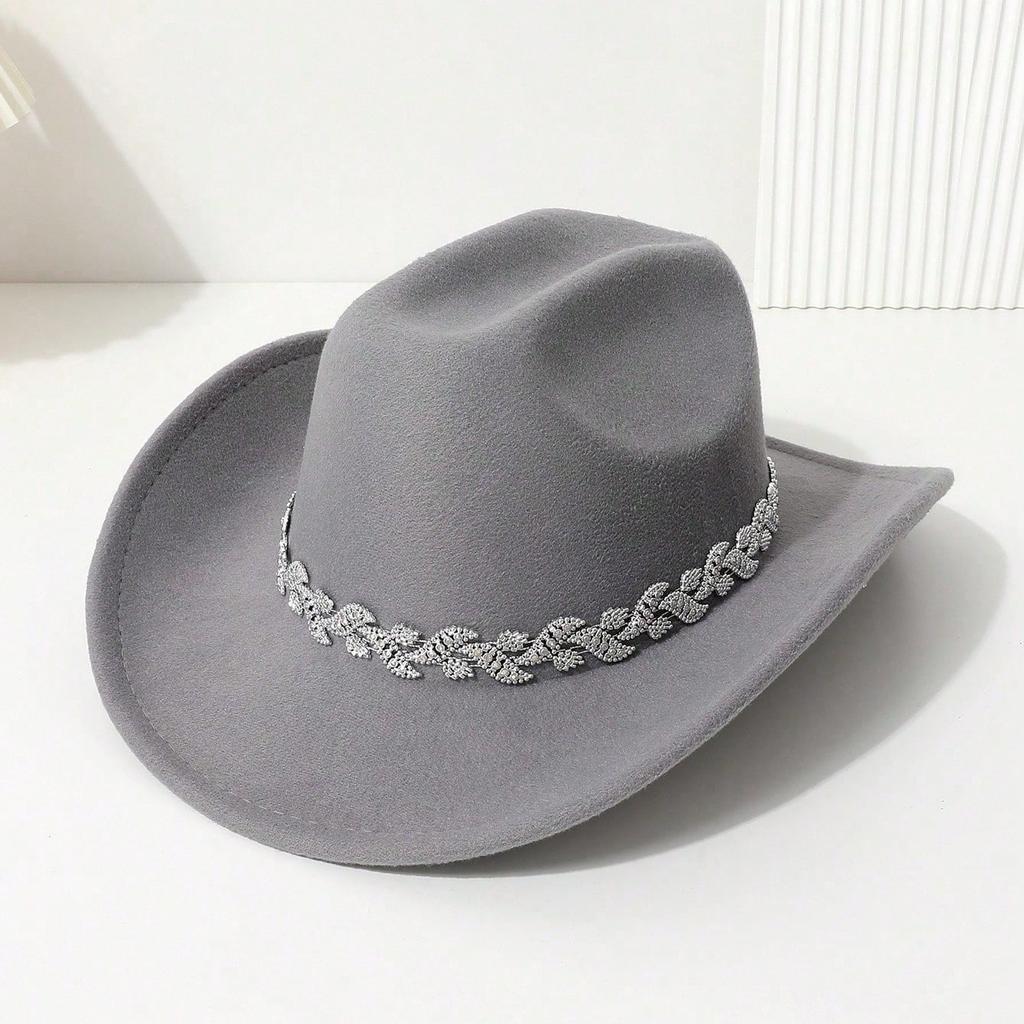 Western Cowboy Top Hat Men's and Women's Casual Top Hat Party Jazz Hat Felt Hat