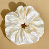 Scrunchie de Satén Liso de Color de Lujo: Elegante Accesorio para el Cabello de Alta Elasticidad para Mujer