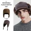Croogo and Earflap Perfect for Pilot Perfect for and Outdoor Work Men's Women's Hat, Midwinter, Warm, Fleece-Lined, Double-Sided Wear, Cap, Skiing,