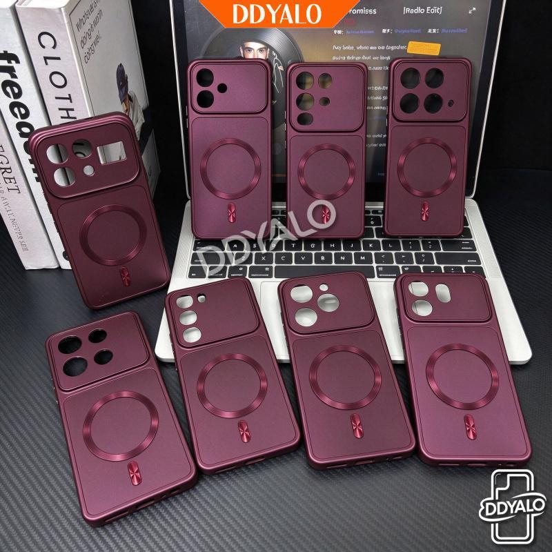 Burgundy Color Phone Case for Infinix Note 60 50 40 30 Pro 4G 5G Smart 20 10 9 8 7 6 HD Pro Plus Hot 70 60 60i 50 40 Pro Plus Pro+ case